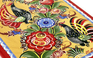 Роспись по дереву акриловыми красками: виды техник