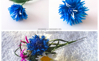 Мастер-класс по василькам из фоамирана: делаем поделку легко и быстро