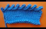 Схема зубчатого края спицами для новичков в рукоделии