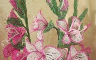 Бисероплетение гладиолусов со схемами: изучаем технику дугового плетения