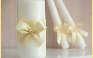 Свадебные свечи своими руками для роскошного праздника