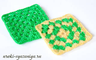 Бабушкин квадрат: вязание крючком для начинающих мастериц