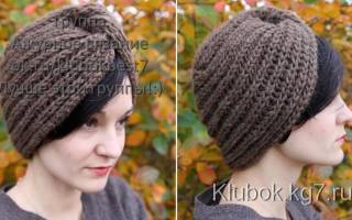 Чалма спицами со схемой и описанием рабочего процесса