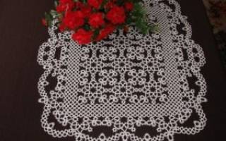 Фриволите: схемы салфеток для начинающих с поэтапными объяснениями