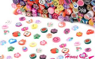 Фигурки из полимерной глины: декоративные элементы для нейл-арта