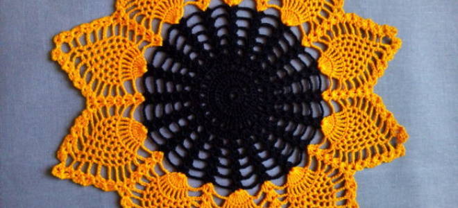 Прихватка-подсолнух крючком: схема и описание изделий