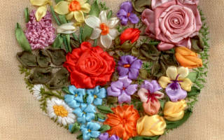 Схемы вышивки картин лентами: добавляем дому красок