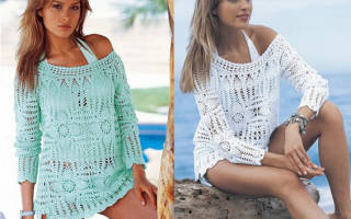 Пляжная туника спицами для незабываемого отпуска