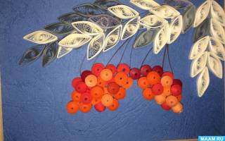 Ветка рябины своими руками в разных техниках