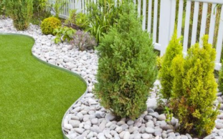 Корзина из камней для сада своими руками из плоской гальки