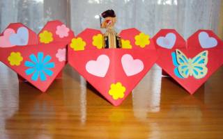 Объемное сердце: модульное оригами на день всех влюбленных
