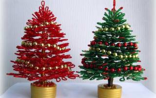 Мастер-класс по новогодней елке из бисера: плетем самостоятельно милые украшения