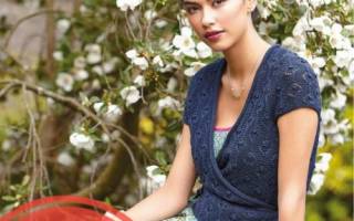 Летние ажурные кофточки, вязанные спицами из хлопка: туника, топ и джемпер