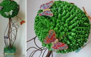 Топиарии из макарон как предмет интерьера