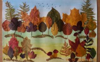 Панно из листьев своими руками на осеннюю тематику