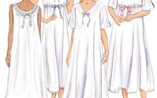 Как сшить ночную сорочку своими руками разными способами