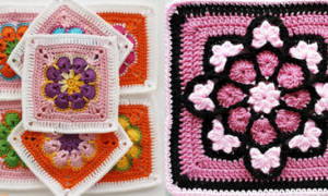 Афганский квадрат крючком со схемами: от простого к сложному