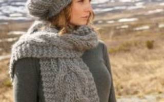 Берет из толстой пряжи: согреваемся в непогоду