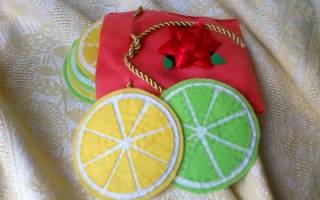 Подставка для чашки: мастерим изделие из фетра