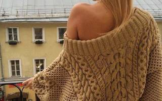 Свитер рубан: схема вязания узора из кос
