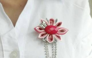 Пояс для платья своими руками из ткани в технике канзаши