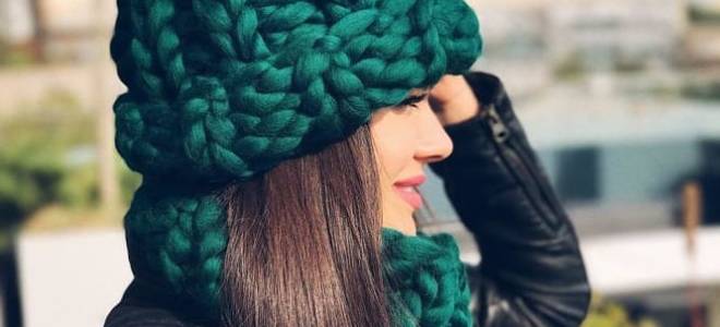 Объемная шапка спицами с пошаговой инструкцией