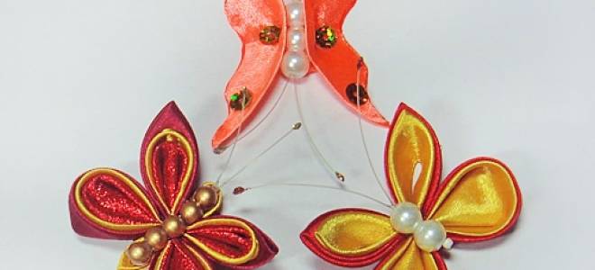 Бабочка из лент своими руками: осваиваем технику канзаши