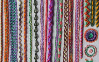 Тамбурный шов иголкой для создания декоративных цепочек