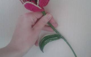 Тюльпан из бисера за один вечер