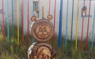 Смешарики из покрышек: используем для творчества автомобильные шины