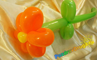 Как сделать цветок из шарика на праздник для детей и взрослых