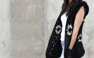 Жилет с капюшоном на каждый день: простой вариант создания одежды