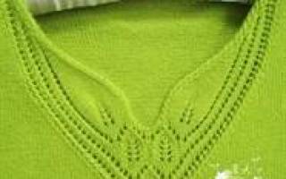Вывязывание горловины спицами: учимся с нуля
