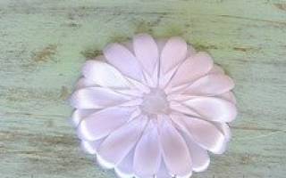 Ромашка канзаши: мастер-класс для начинающих мастеров