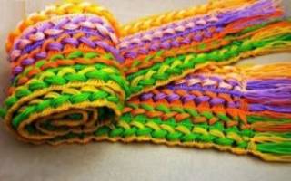 Вязание на вилке