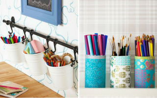 Стаканчик для карандашей своими руками: организуем рабочее место школьника