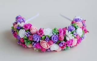 Ободки из цветов своими руками: красивые украшения для прически