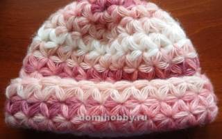 Узор «звездочки» крючком: оригинальное украшение шапок и свитеров