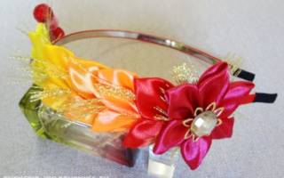 Ободки канзаши своими руками: подробный мастер-класс для начинающих