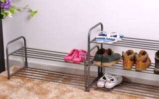 Подставка для обуви своими руками на примере нескольких материалов