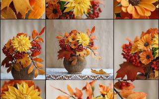 Осенние букеты своими руками: яркие идеи из даров природы