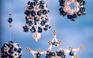 Новогодние игрушки из бисера: фото и схемы самых интересных работ