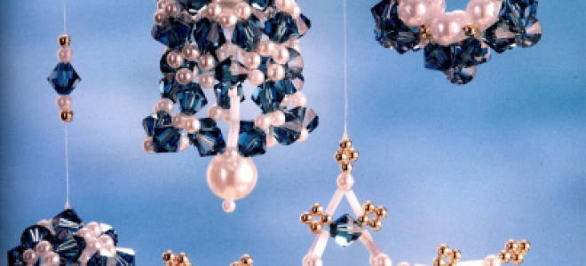 Новогодние игрушки из бисера: фото и схемы самых интересных работ