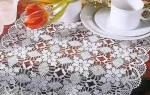 Квадратная скатерть крючком со схемой: кружевное украшение стола