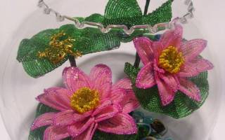 Лотос из бисера: прекрасный декор для дома