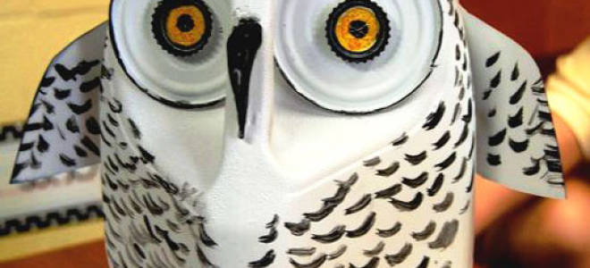Сова из пластиковой бутылки: украшение для дома и сада