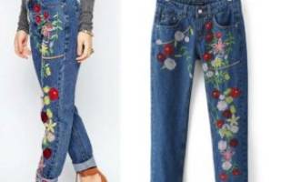 Вышивка на джинсах своими руками со схемами: придаем изюминку любимым штанам