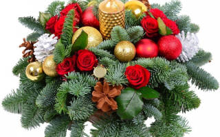 Поделка новогоднего букета вместо елки своими руками с помощью хвойных веточек