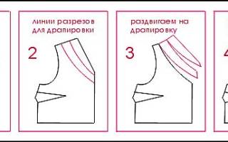 Выкройка воротника качели на примере пошива топа