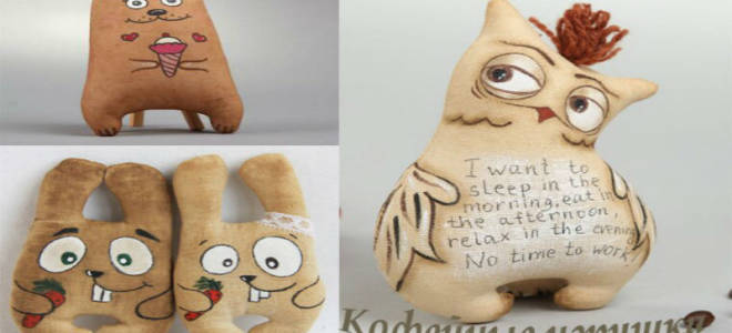 Кофейная игрушка своими руками: выкройки самых милых зверушек